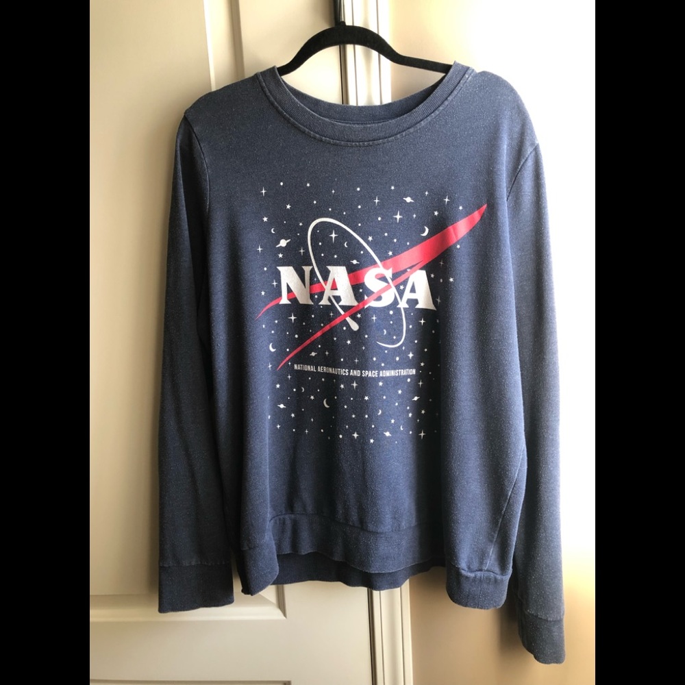 Mighty Fine NASA Sweatshirt. Blue Extra Large